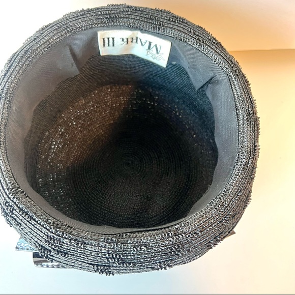 Vintage MARK III Black Bowler Hat With Bow Accent - Picture 4 of 15